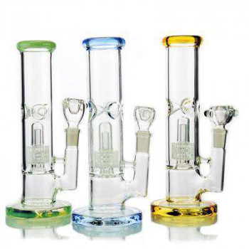 Glass Bong Straight Shooter Showerhead Perc - 3 Colors 8 Inch 