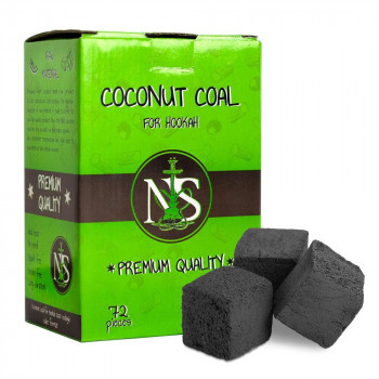 Hookah Coal NS Hookah Natural Coconut Coal - Cubes 72 Pieces