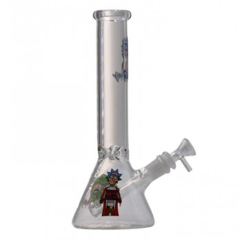 Glass Bong Rick & Morty Themed Beaker Bong