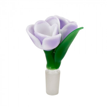 Glass Bowl Lavender Tulip Bong Bowl 14mm Male