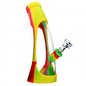 Glass Bong Silicone and Glass Water Horn 8.6
