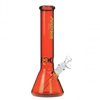 Glass Bong 13 inch colored beaker with ice pinch Glass Bong