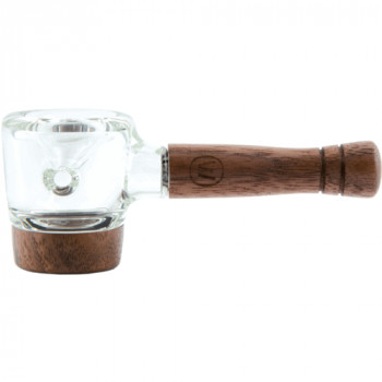 Glass Pipe Glass & Walnut Spoon Pipe Marley Natural