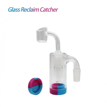 Glass Dab Rig 14MM Male Joint Bubbler 90° Glass Reclaim Catcher 