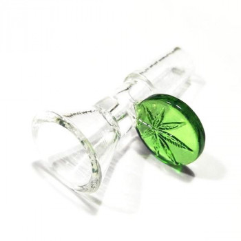 Glass Bowl 14mm Male Joint Leaf Glass Bowl
