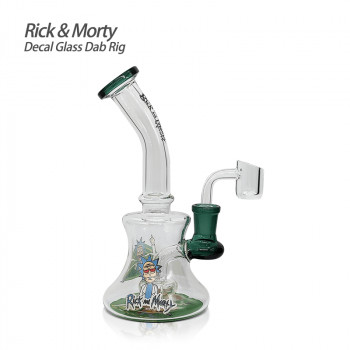 Glass Bong Rick & Morty Mini Glass Dab Rig