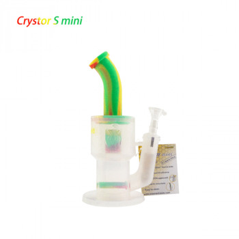 Silicone Bong Crystor S Mini Transparent Silicone Percolator Water Pipe