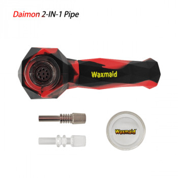 Silicone Pipe Daimon 2-IN-1 Pipe & Nectar Collector Kit Waxmaid 